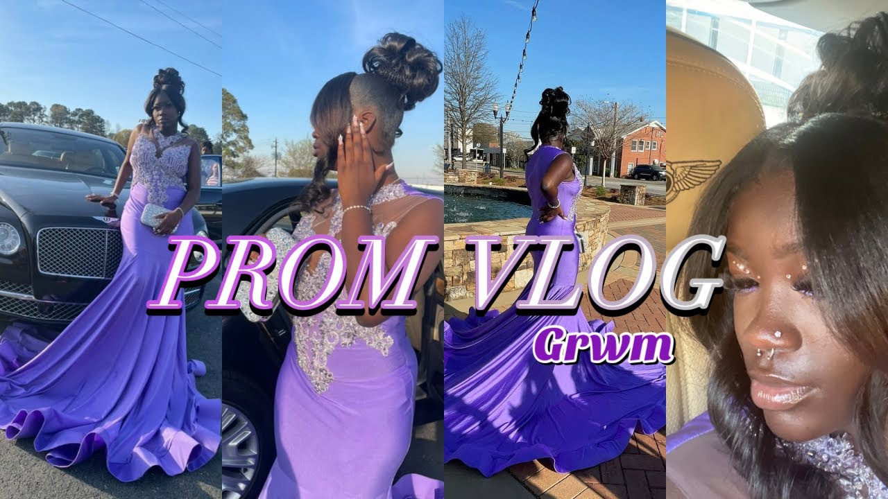 Senior PROM VLOG! Maintenance, GRWM, Photoshoot, High school Dance 💜