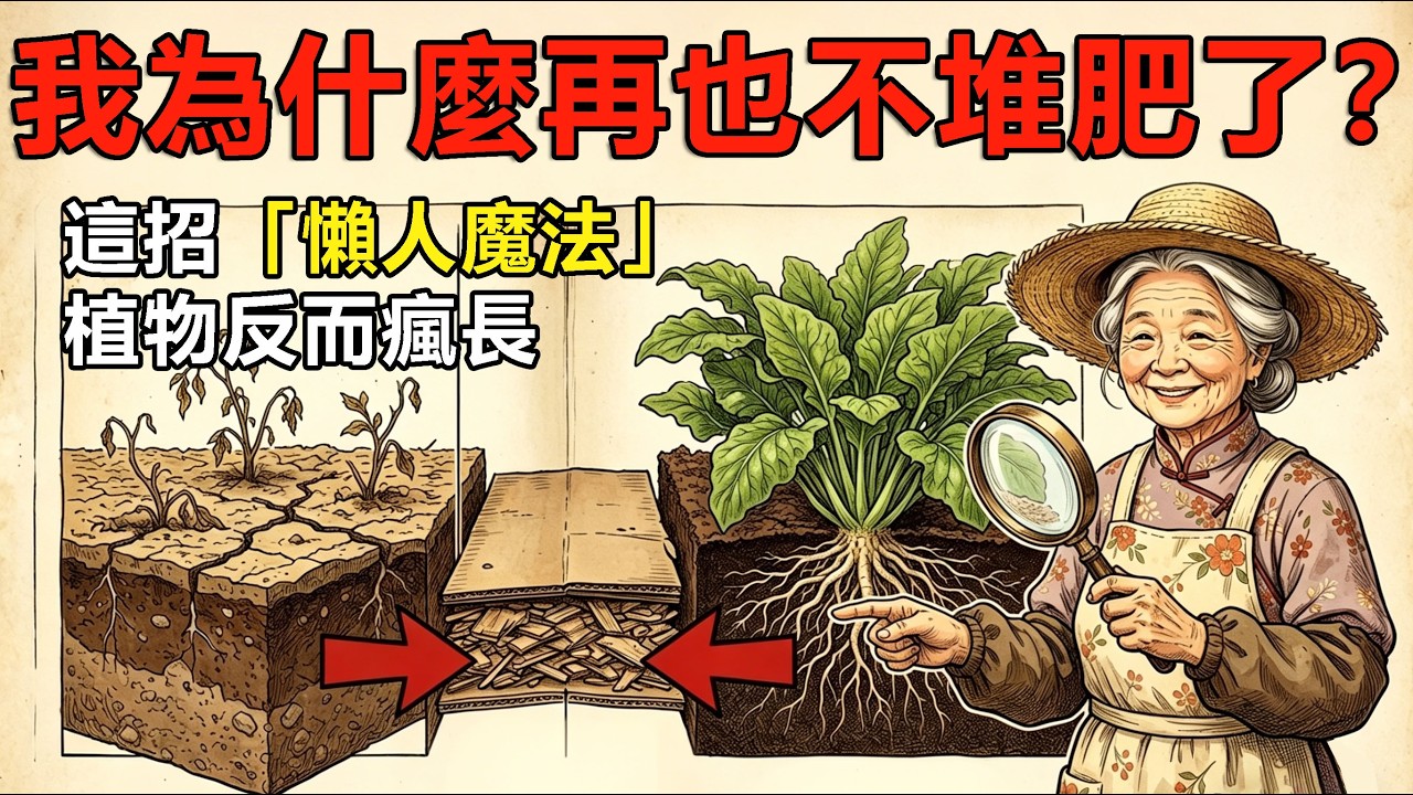 我為什麼再也不堆肥了？這招「懶人魔法」植物反而瘋長#厚土種植法 #懶人種菜 #廚餘再利用