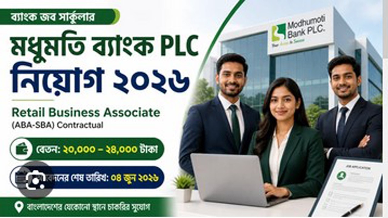 🔥 Modhumoti Bank PLC Job Circular 2026 | Freshers Can Apply | Retail Business Associate