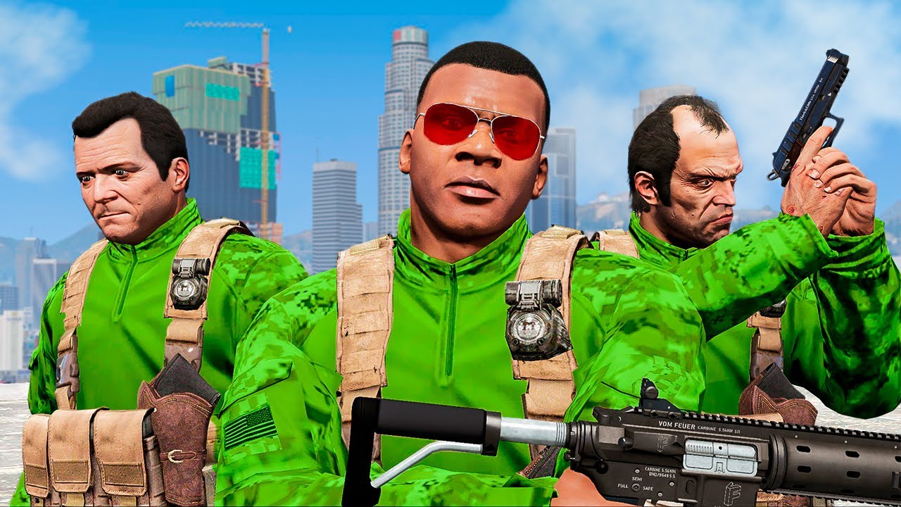 FRANKLIN, MICHAEL E TREVOR ENTRARAM PRO EXÉRCITO NO GTA 5