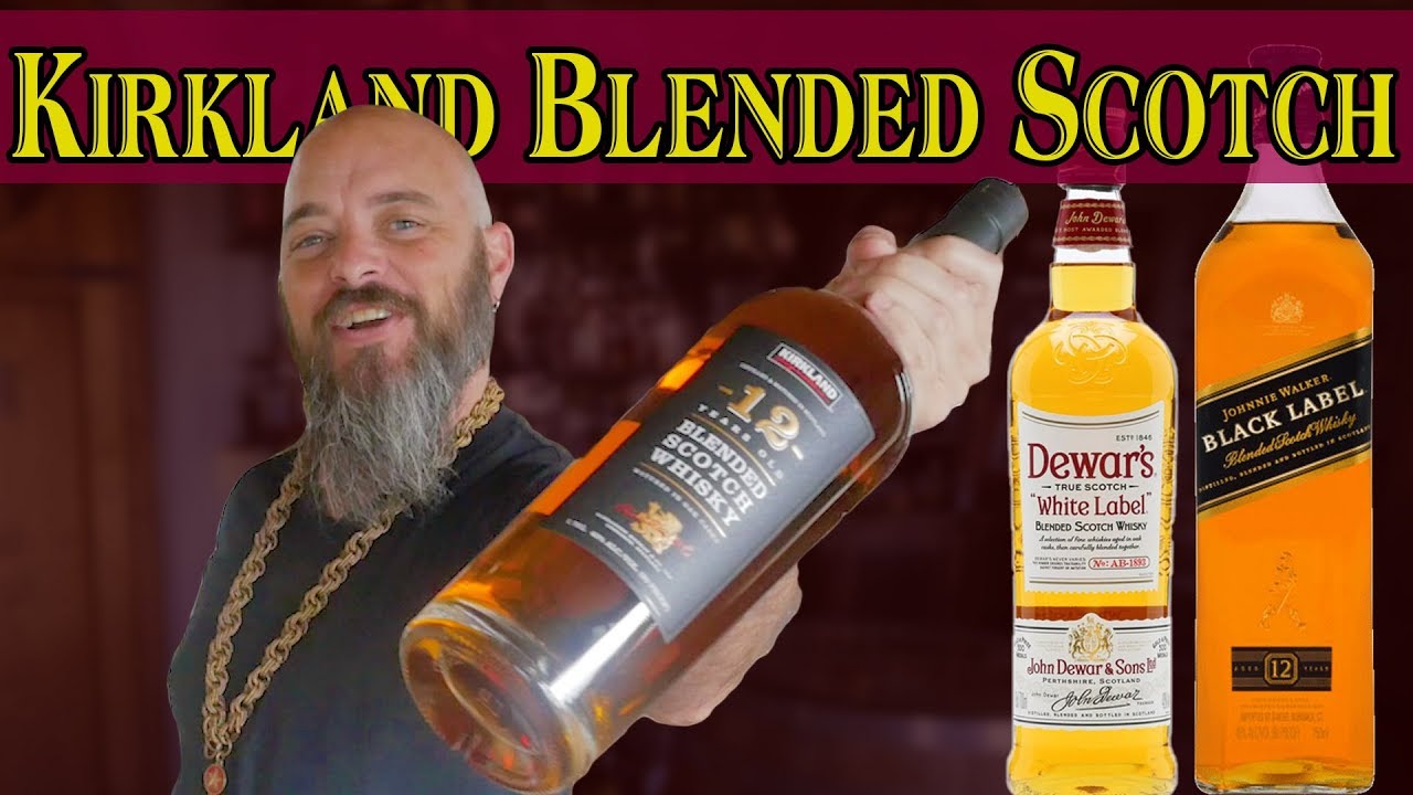 Kirkland 12 year Blended Scotch + Johnnie Walker Black and Dewar's White Label Comparison
