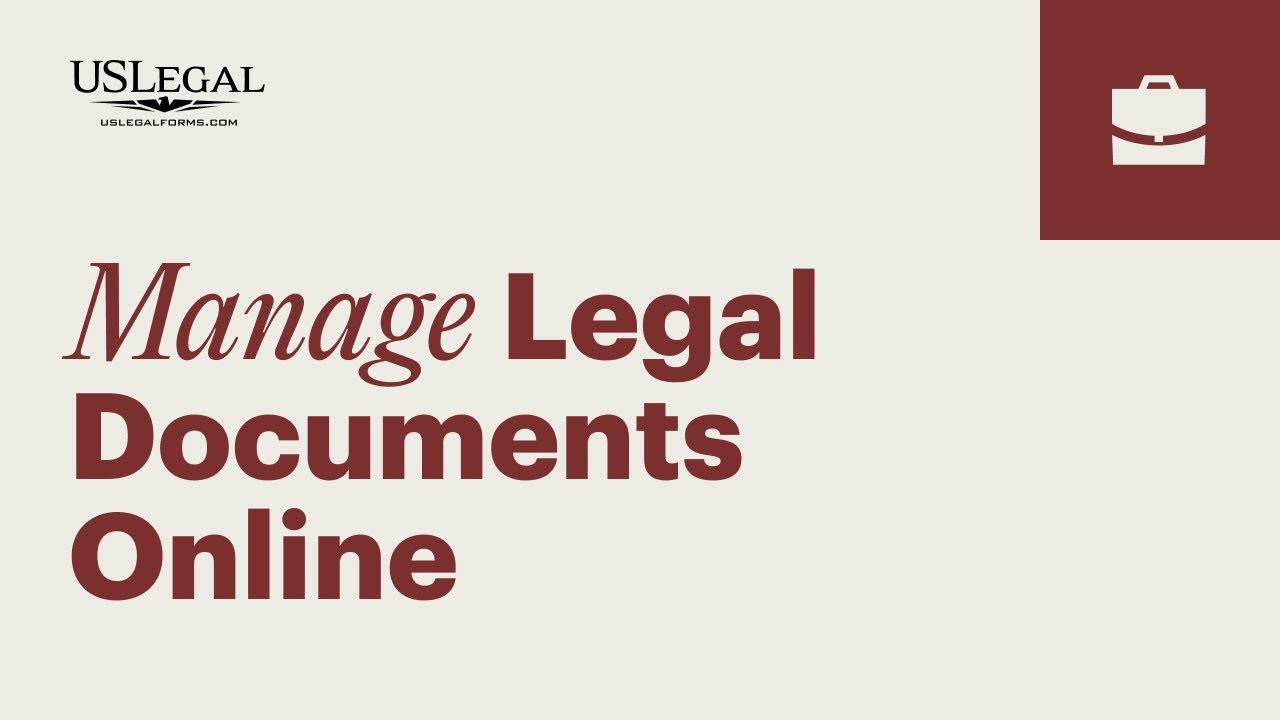 How to Manage Legal Documents Online with US Legal Forms