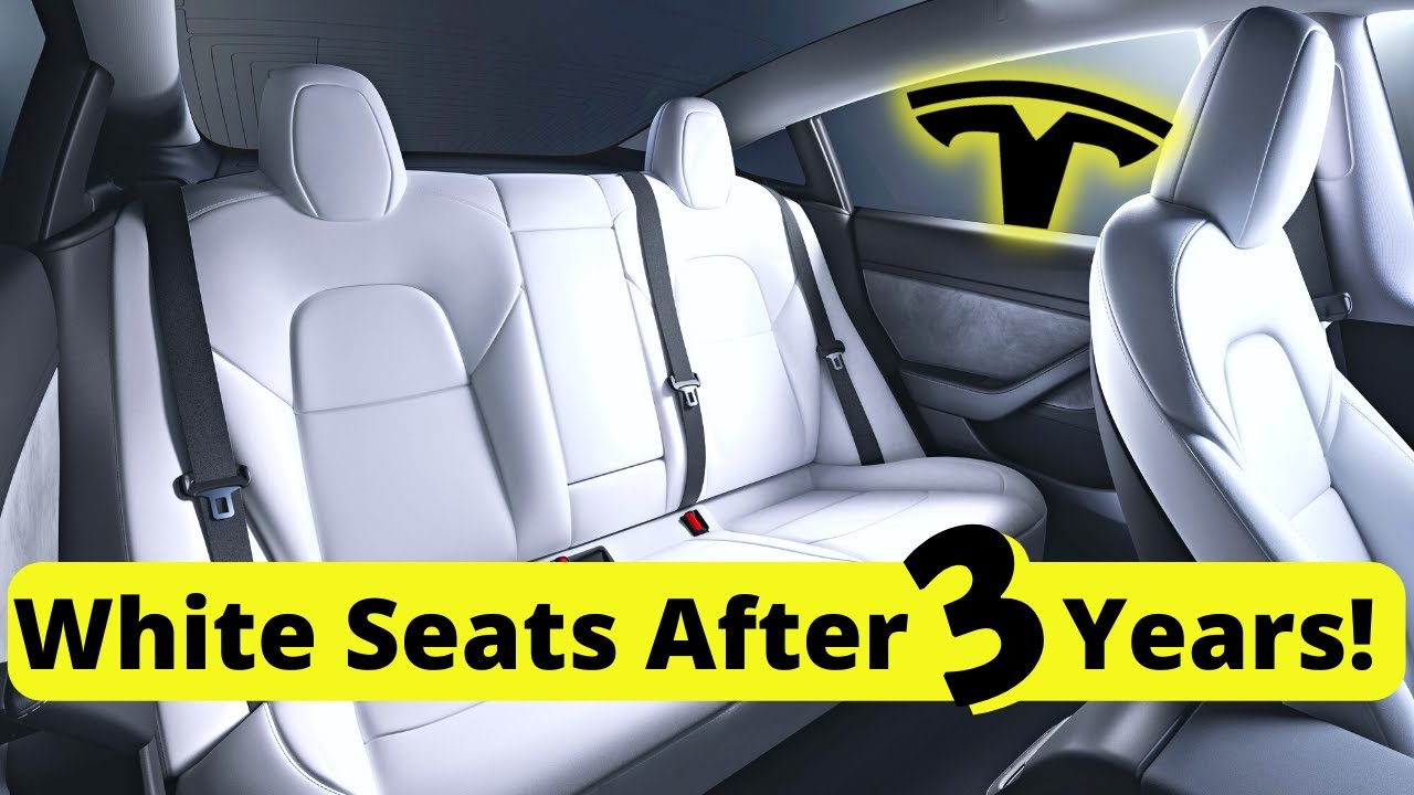 Обзор белых сидений салона моей Tesla Model 3 спустя 3 года 🚗 Сожалеете?