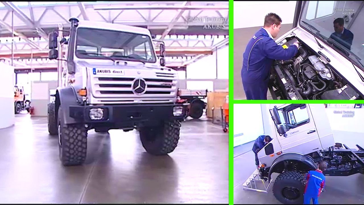 How to Tilt the Cab of a Mercedes-Benz Unimog U5000 for Engine Repairs and Maintenance | W437