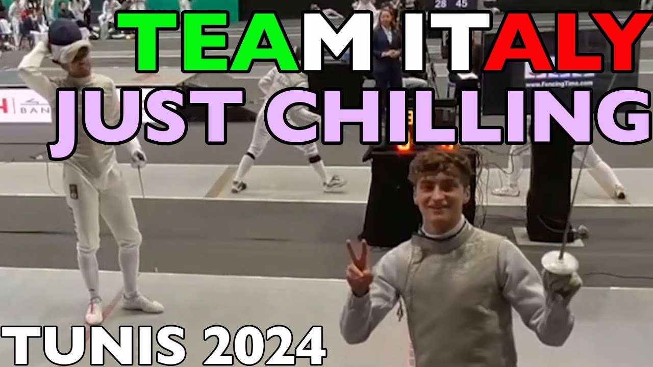 Team Italy Fencing Warm-Up | Men's Foil Team | Tunis 2024
