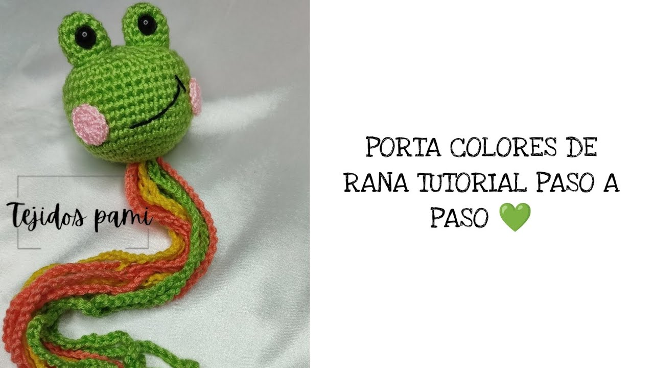 PORTA COLORES DE RANA TUTORIAL 🐸 #crochet #tejido #amigurumi #rana #portacolores
