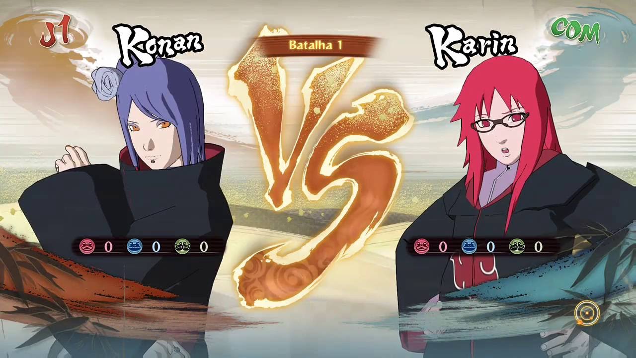 Naruto Storm 4 Konan vs Karin