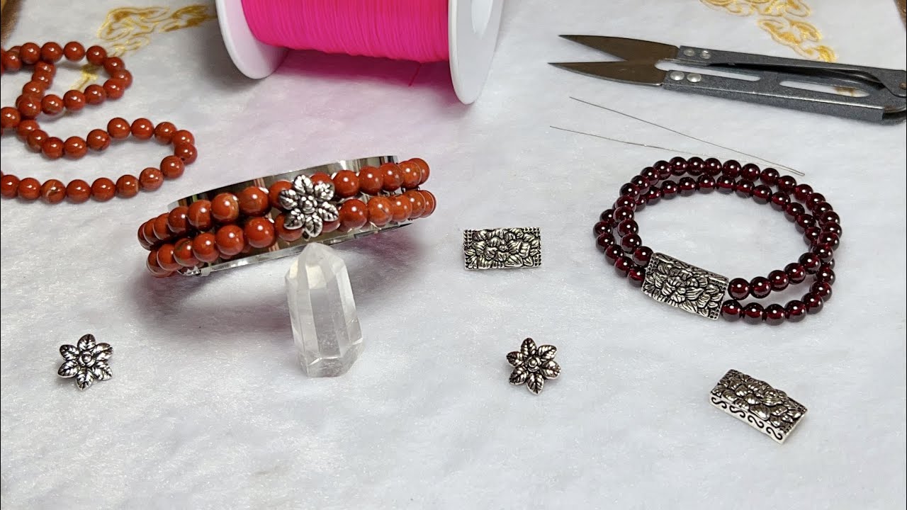 How to Make 2-Wraps Beaded Bracelet with Connector? DIY Jewelry Tutorials Idea Sharing