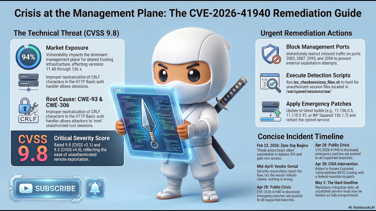650,000 Servers Exposed:Unpacking the Critical9.8 CVSS WHM Auth Bypass #cybersecurity #vulnerability