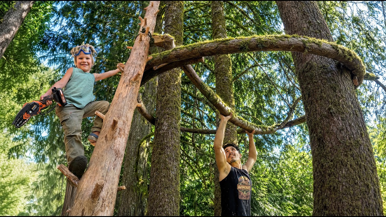 We&rsquo;re Building a Giant Eagle&rsquo;s Nest Tree Fort in the Woods