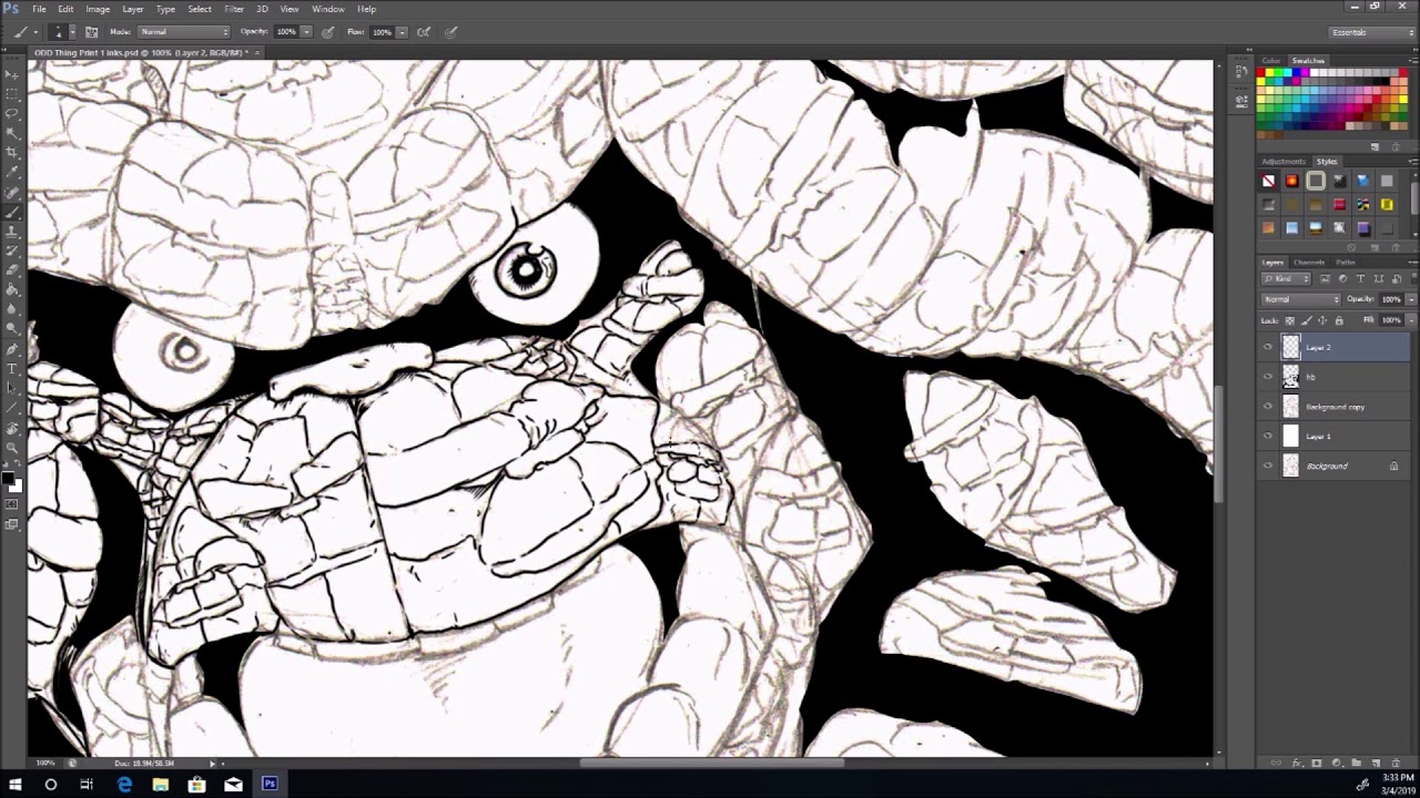 Strangely Weirdly ODD episode 4 Inking Marvel's The Thing