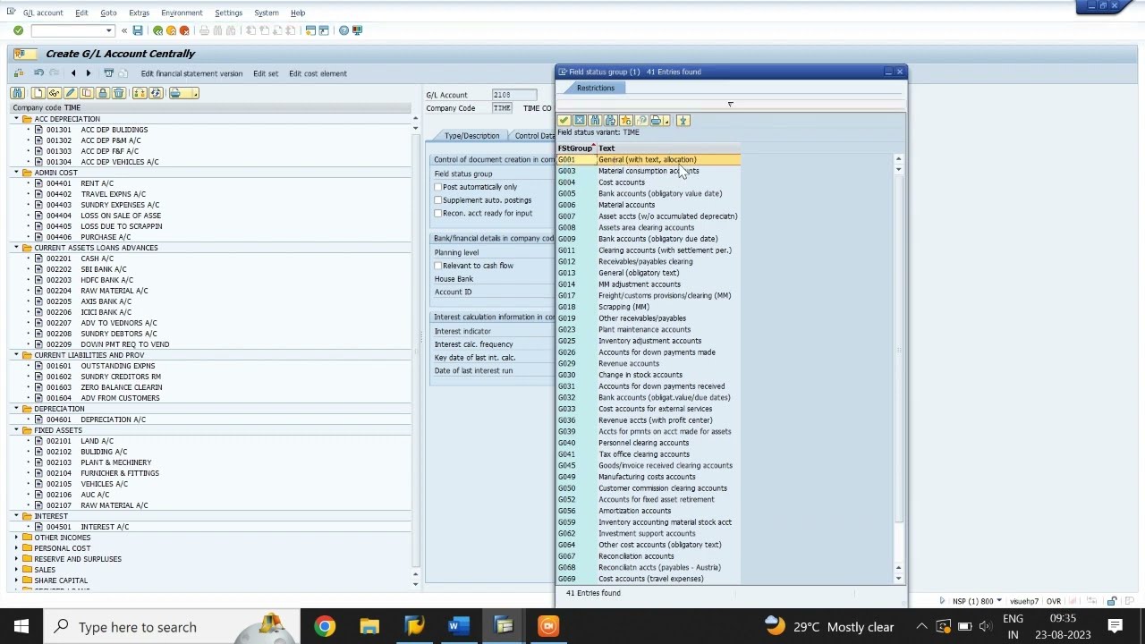 10 Create GL Master Data With Reference - FS00