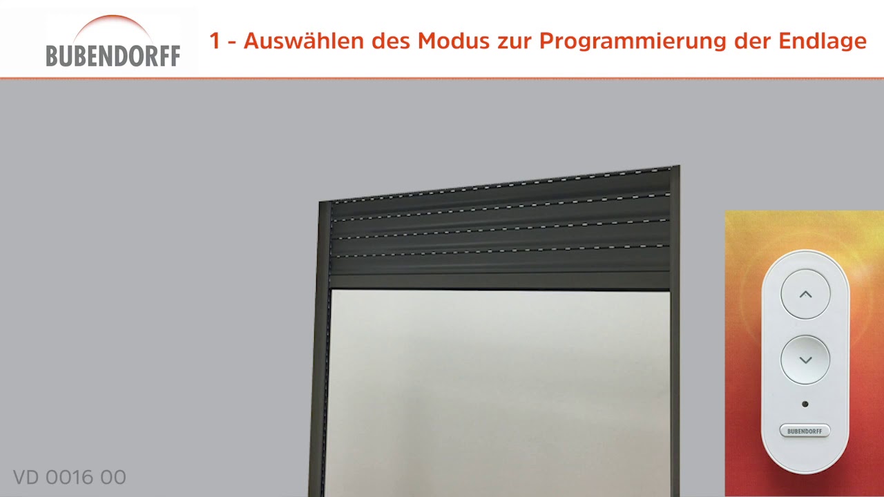 Bubendorff Solarrollladen in 3 Schritten zurücksetzen. Reset + Manuelle Einstellung der Endlagen