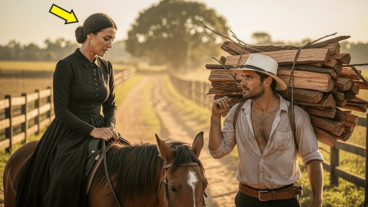 La Viuda cabalgaba — y se congeló al ver El Ranchero Millonario cargando leña...