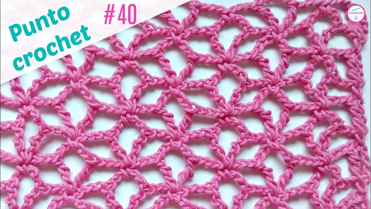 PUNO CROCHET CALADO DE FLORES # 40 MUY FÁCIL
