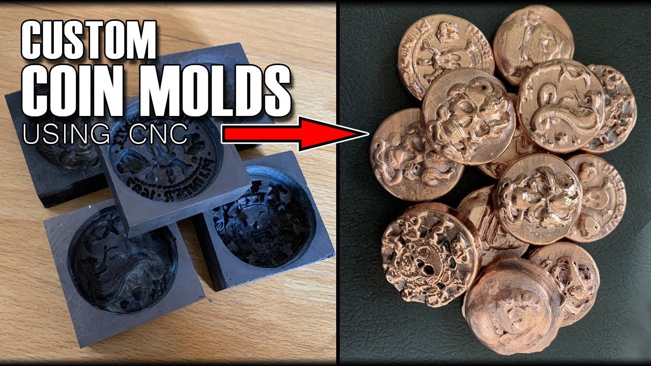 Casting COPPER Coins Using CUSTOM Made CNC Molds - Melting Rubish To Riches