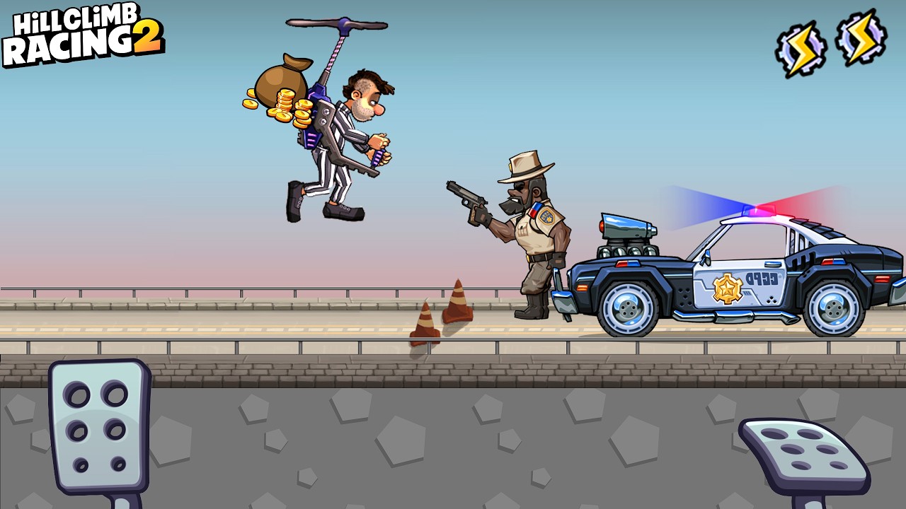 THIEF vs POLICEMAN EVENT - Hill Climb Racing 2 Walkthrough