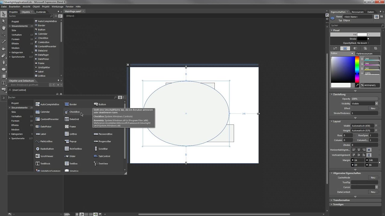 001 Workshop zu Microsoft Expression Blend 4 - Ein &Uuml;berblick &uuml;ber die Oberfl&auml;che 1/2