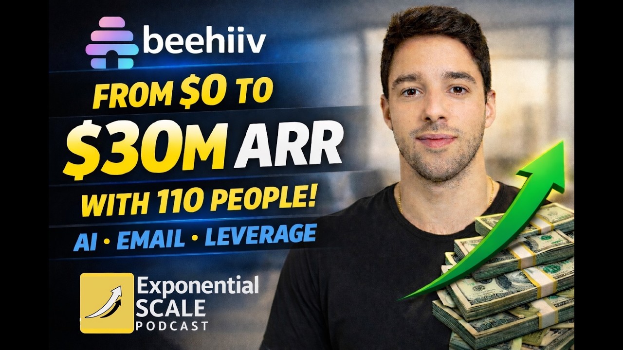 Tyler Denk Reveals How beehiiv Scaled to $250M Value, $30M ARR,  and $2.1M MRR Without Hiring Fast