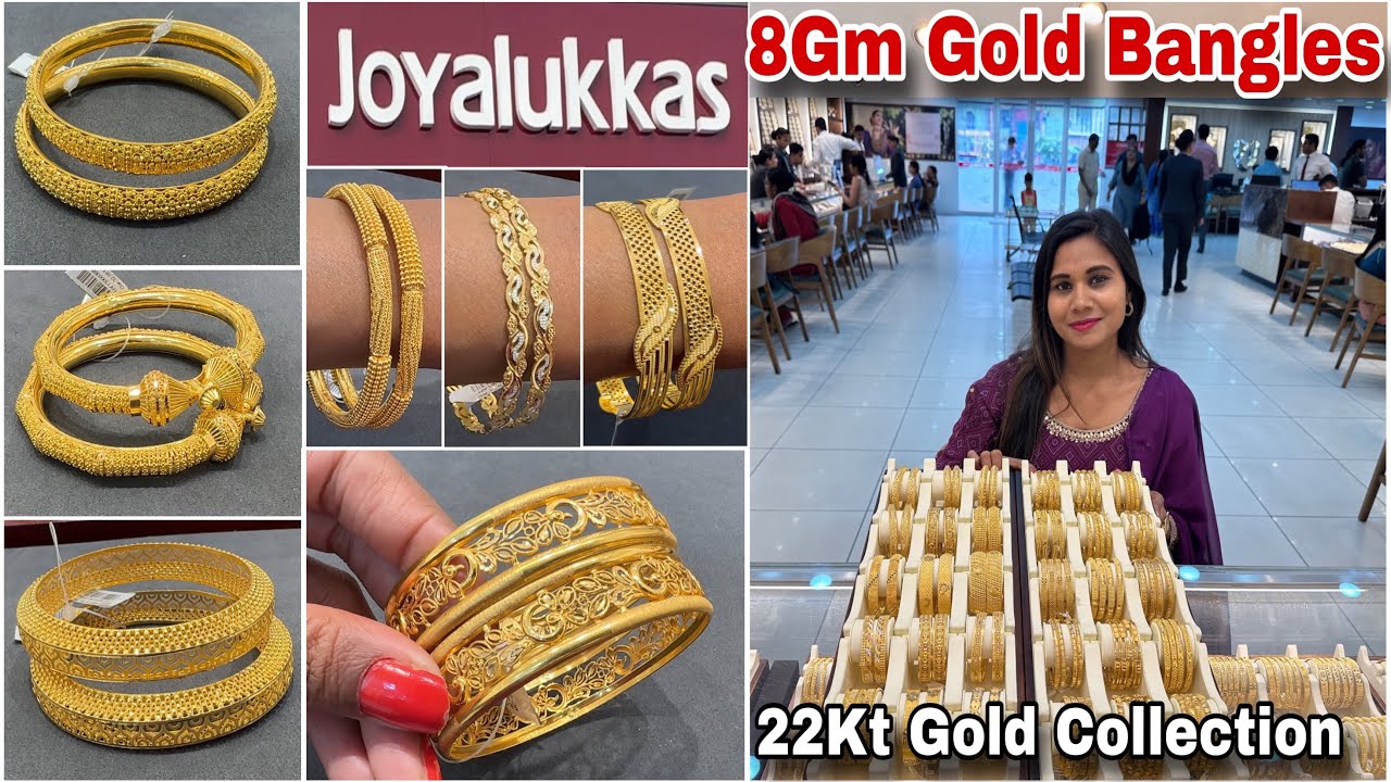 OMG Joyalukkas Gold Bangles Designs 8Gm Starts😳|Lightweight Gold Bangles Designs 2024| Gold Bangles