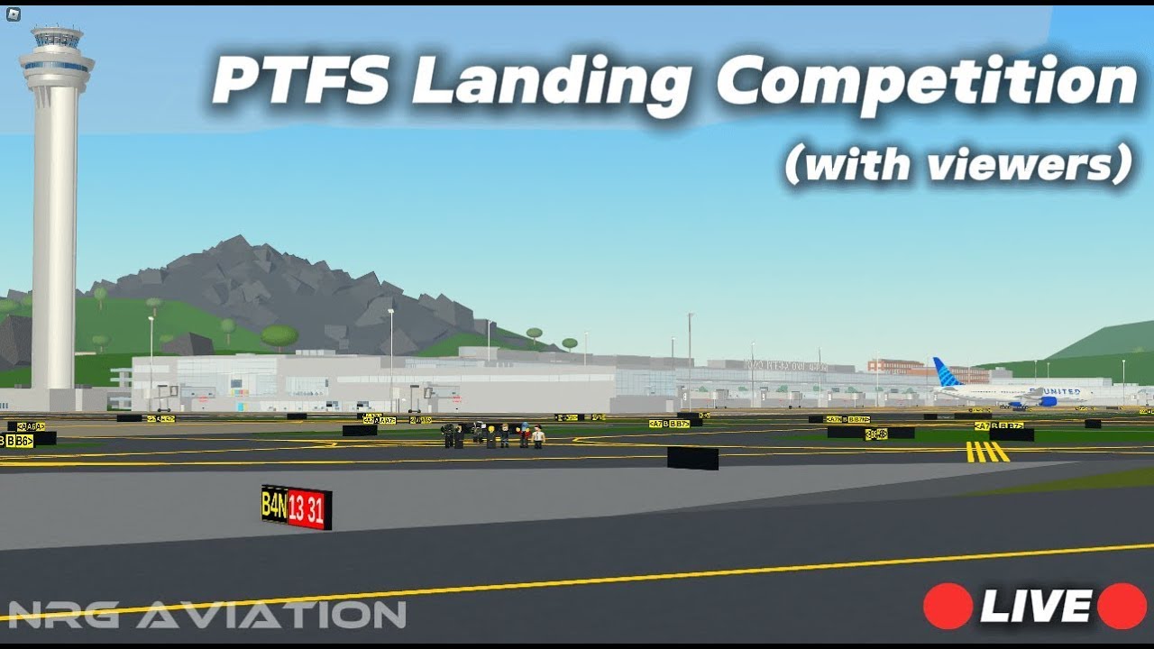 🔴 PTFS Live  [Ladning Competetion] Pilot Training Flight Simulator Roblox