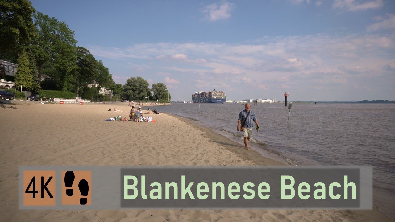 HAMBURG-BLANKENESE, Germany 🇩🇪 | 4K&middot;60p | Sunny Beach at Elbe River