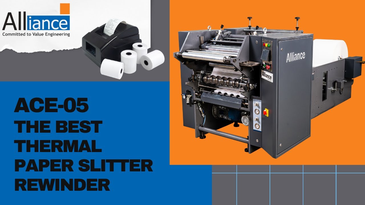 ACE-5 Slitter Rewinder: High-Speed Thermal Paper Production with 1-Color Printing & Core-less Rolls
