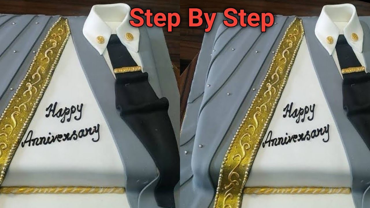 Anniversary Saree And Shirt Cake | Saree And Shirt Cake Tutorial | Saree Cake Design | Shirt Cake
