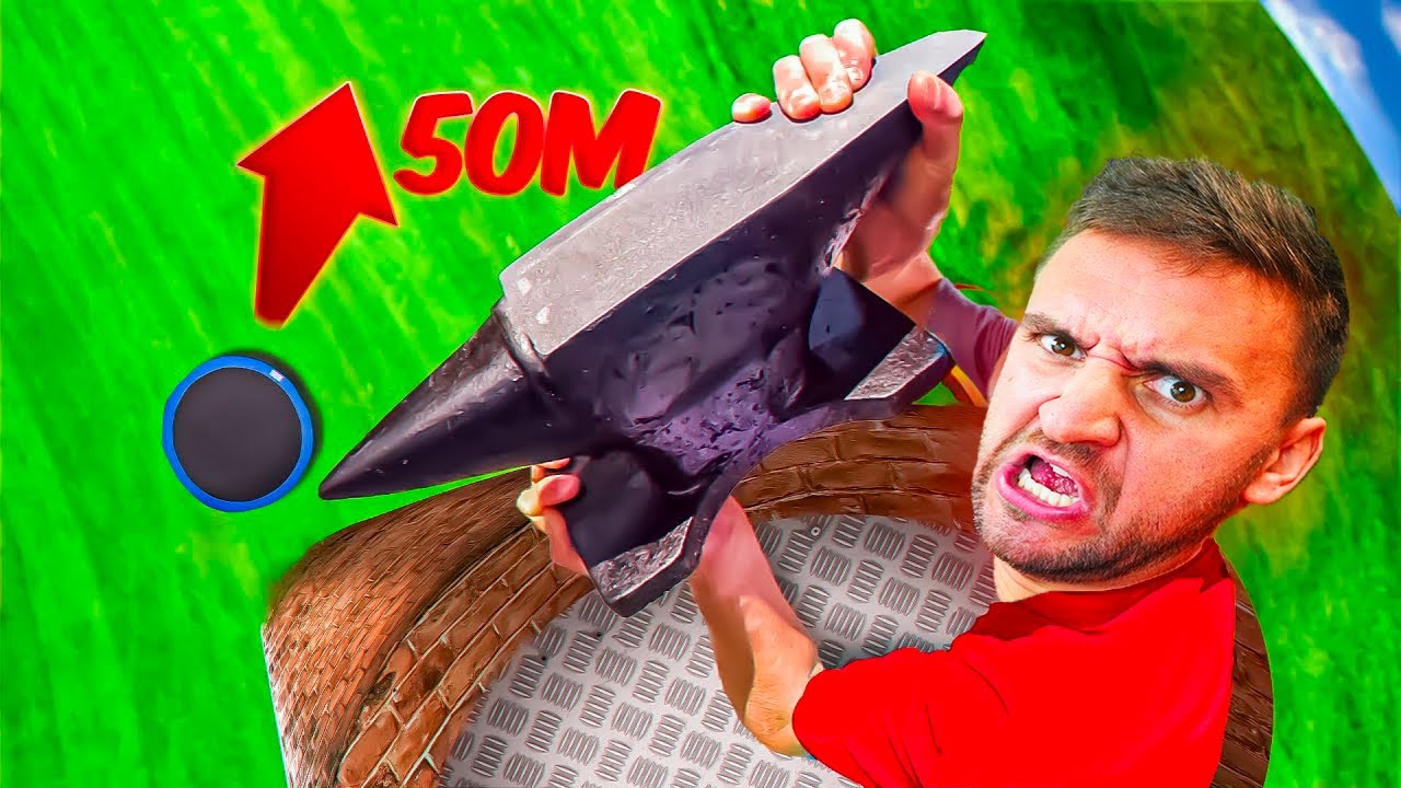 Pokeccc si zničil trampolínu jen kvůli videu | Kovadlina VS Trampolína Z 50 Metrů!