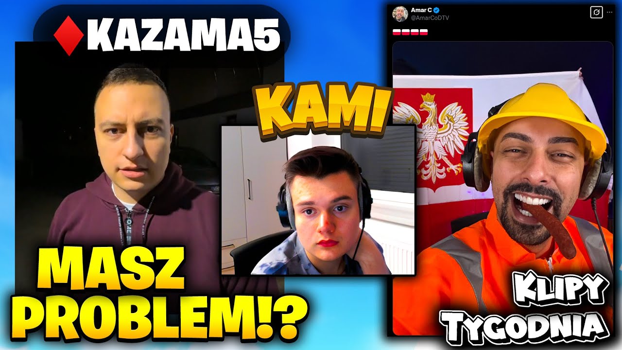 Kazama OSCAMOWANY 😂 Klipy Tygodnia (Kazama, Qlnek, Mck)