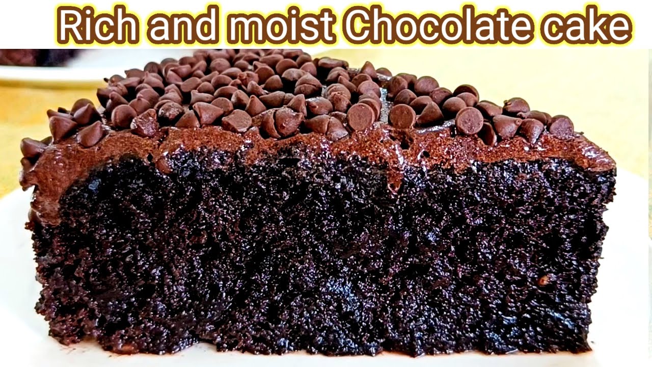 How to make Rich and moist chocolate cake | one layer chocolate cake recipe