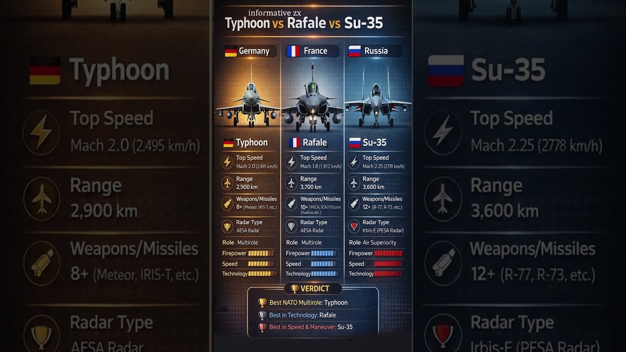 Typhoon vs Rafale vs Su-35 | Which Fighter Jet Is the Real King?#rafale #fighterjet #globaleconomy