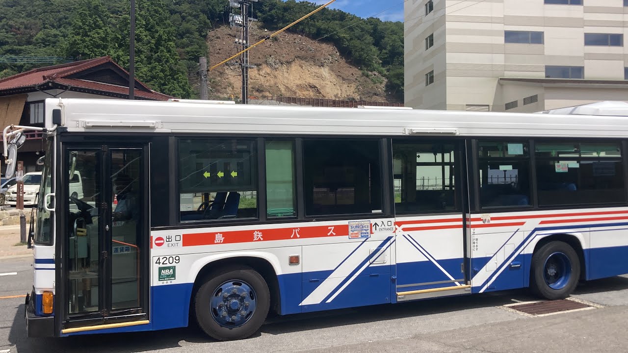 島原鉄道バス前面展望 車窓 諫早駅前→小浜温泉・雲仙/ 諫早駅前1140発