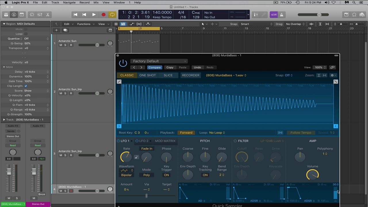 Logic Pro X 10.5 | How To Make Pi'erre Bourne Type Samples | 2020
