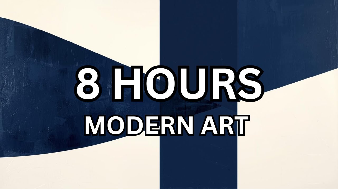 Navy & White Modern Art – 8 Hours of Ambient Screen Art | Estate Haus