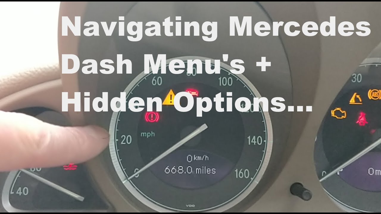 Навигация по меню Mercedes Dash Plus со скрытыми опциями