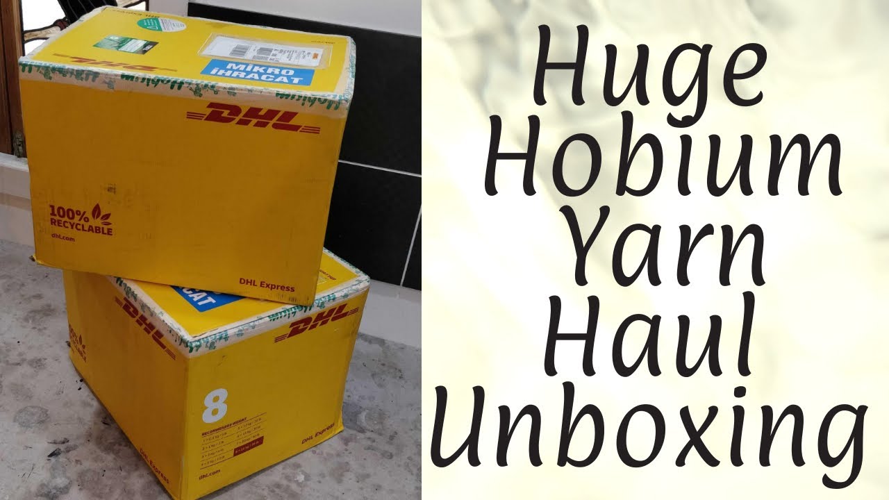 Unboxing yarn haul from Hobium