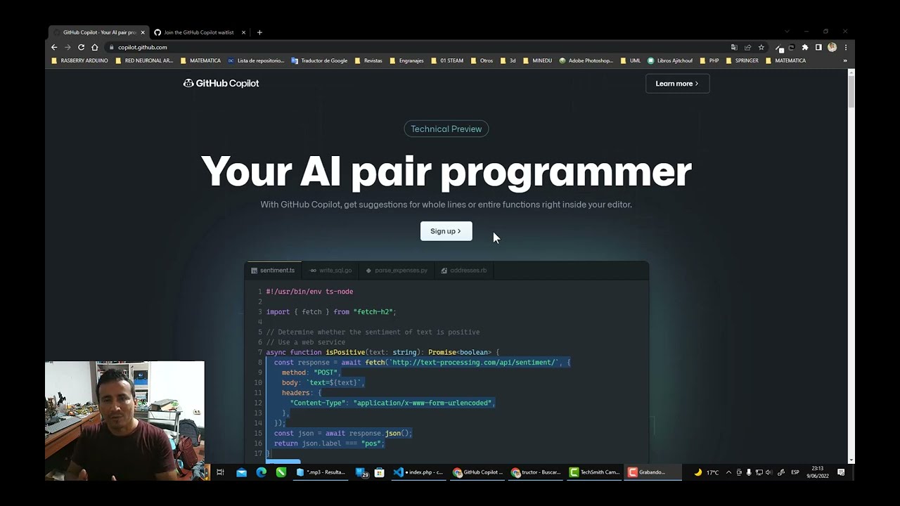 Utilizando un asistente virtual para programar en PHP GitHub Copilot 