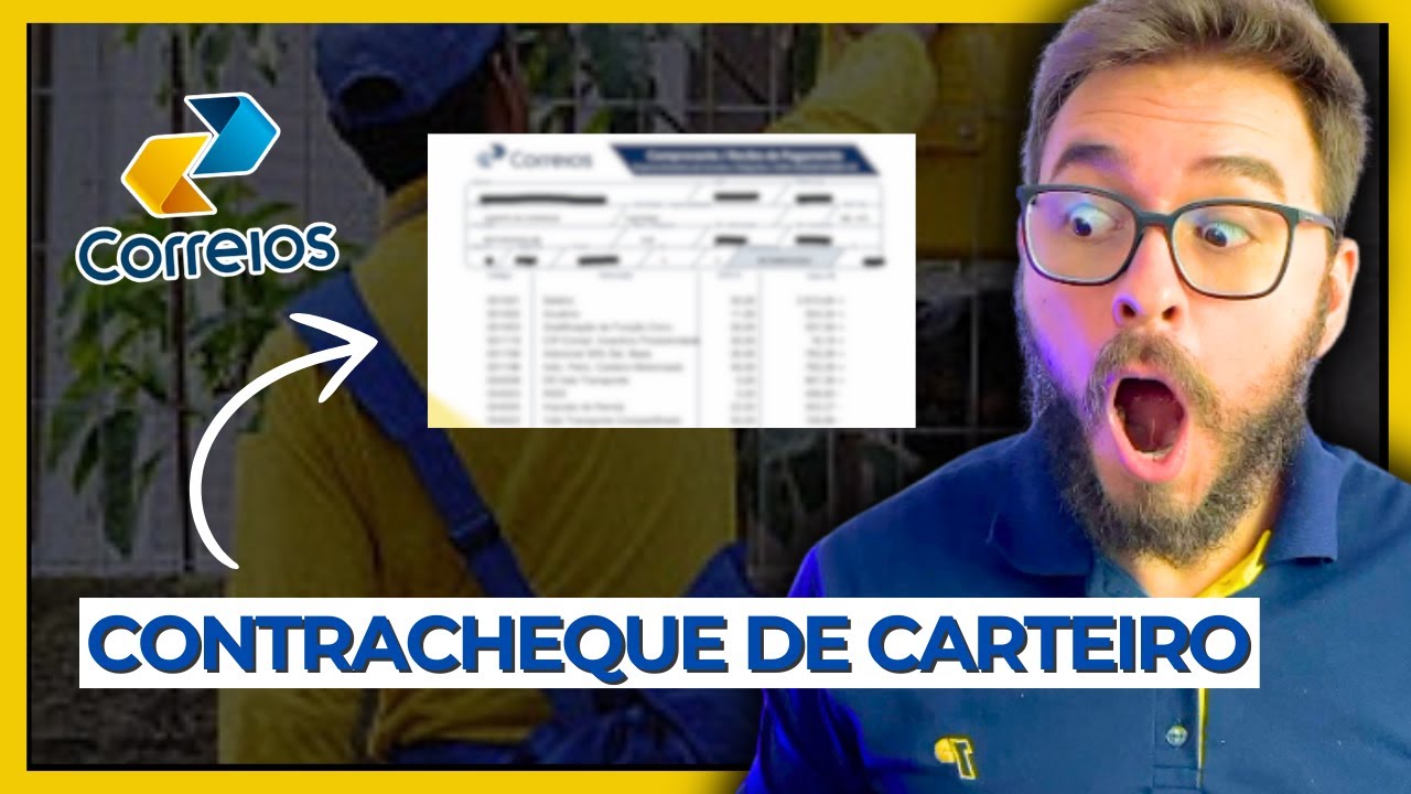 MOSTREI o SALÁRIO LÍQUIDO de um CARTEIRO em 2024 | Quais os descontos? | Concurso Correios
