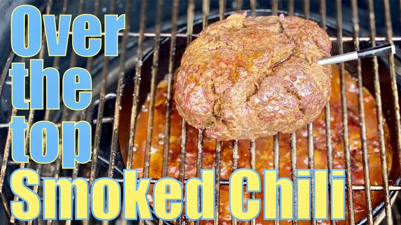 Over the top Chili on the Kamado Joe. This smoked Chili is literally 