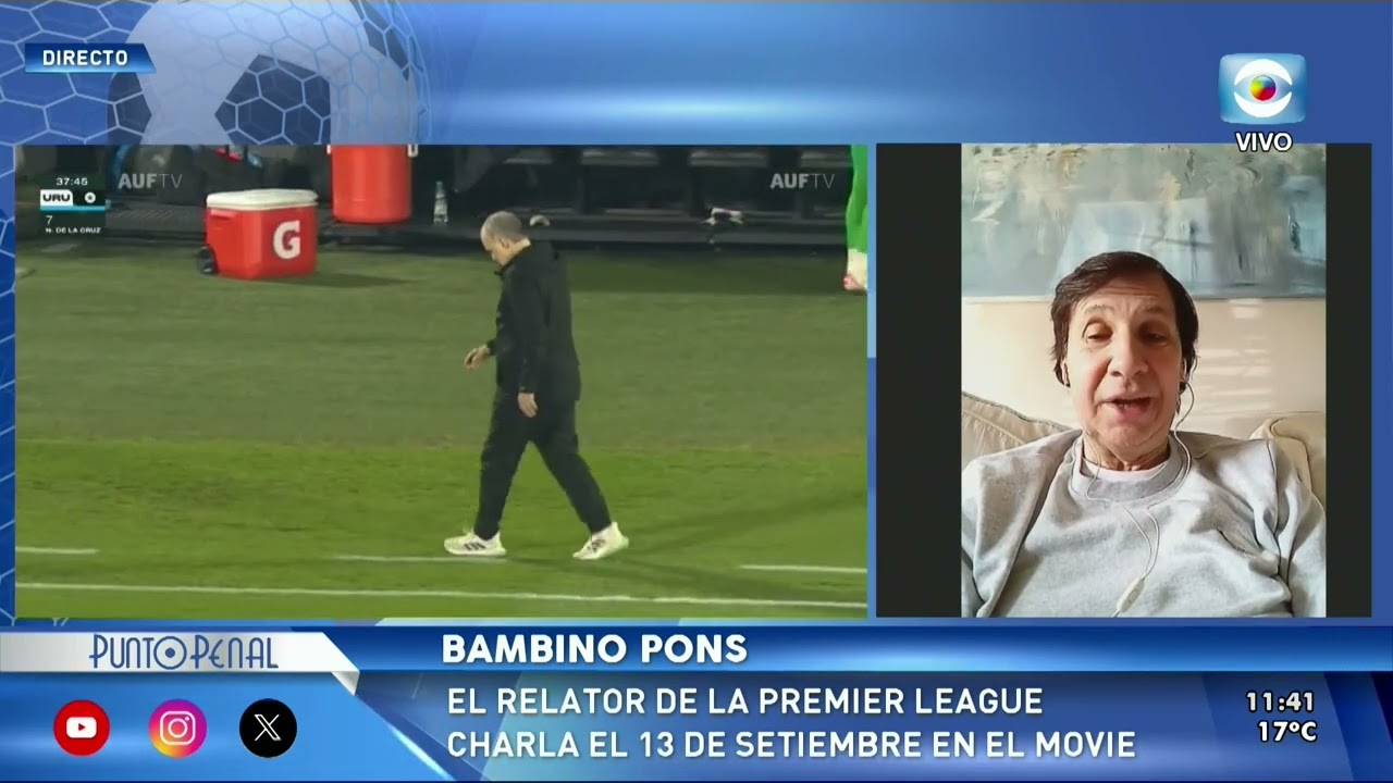BAMBINO PONS. ESTE DOMINGO HABLAMOS CON EL GRÁN RELATOR DE LA PREMIER LEAGUE.