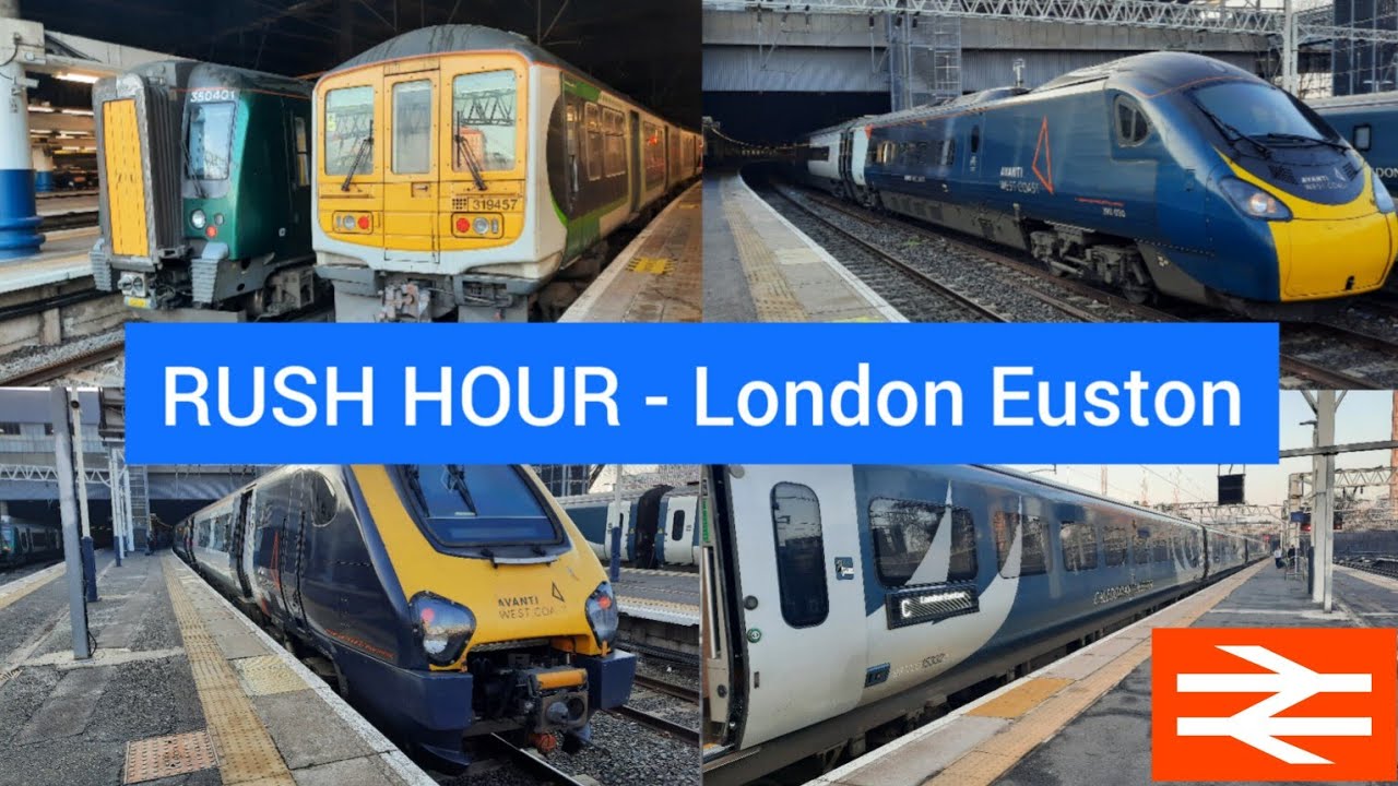 RUSH HOUR Trains at London Euston, WCML. 14/02/2022.