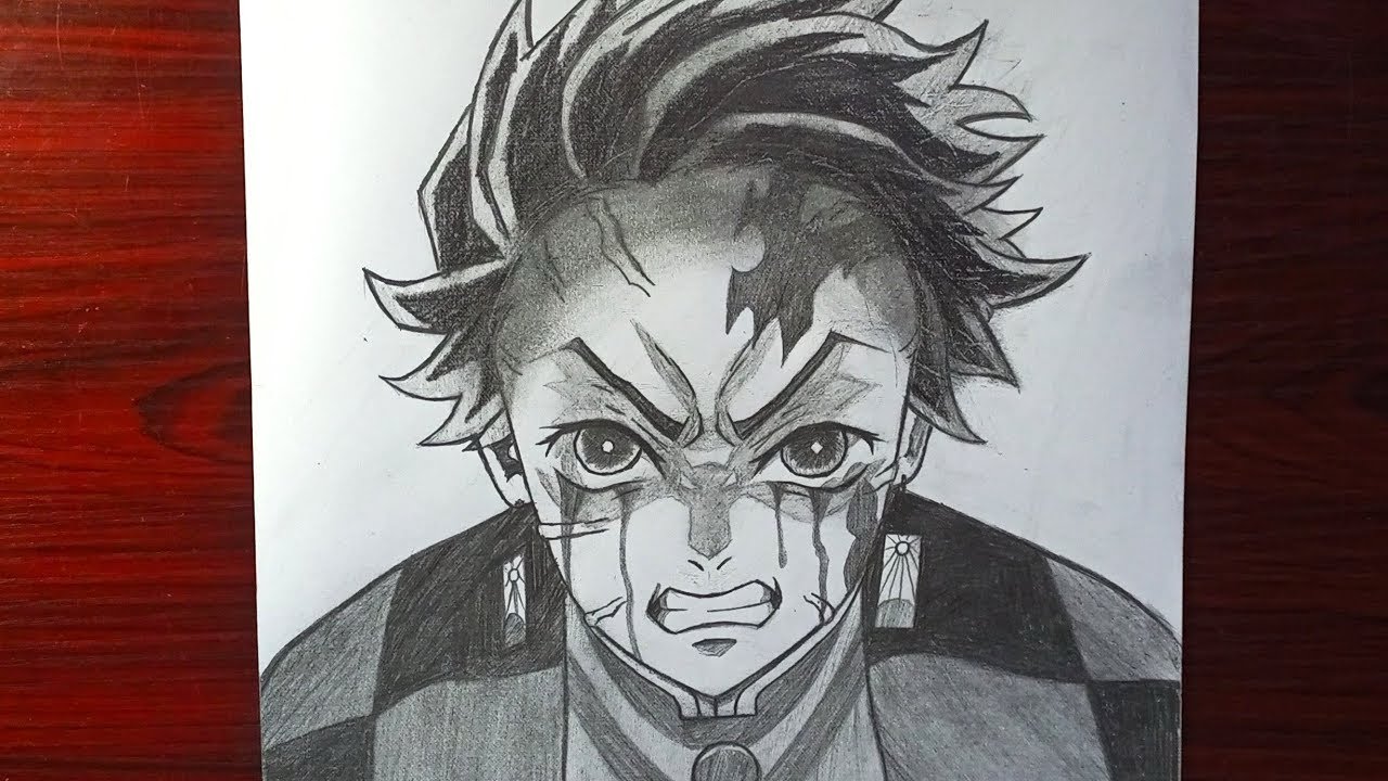 Anime Drawing || how to draw tanjiro || demon slayer art | easy step by step