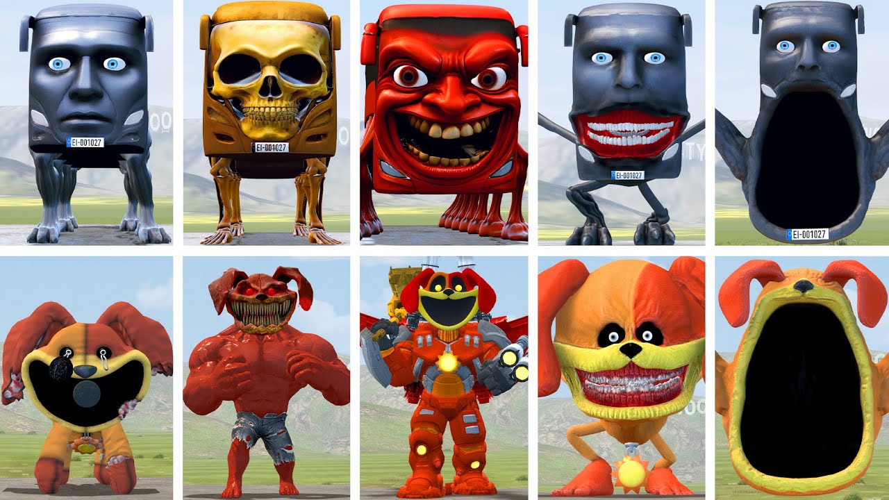 EVOLUTION OF ALL RENG RENG BUS VS DOGDAY SMILING CRITTERS POPPY PLAYTIME CHAPTER 4 in Garry's Mod