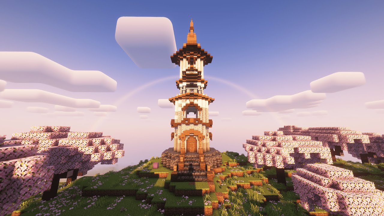 Enchanting Tower for Minecraft Japanese city