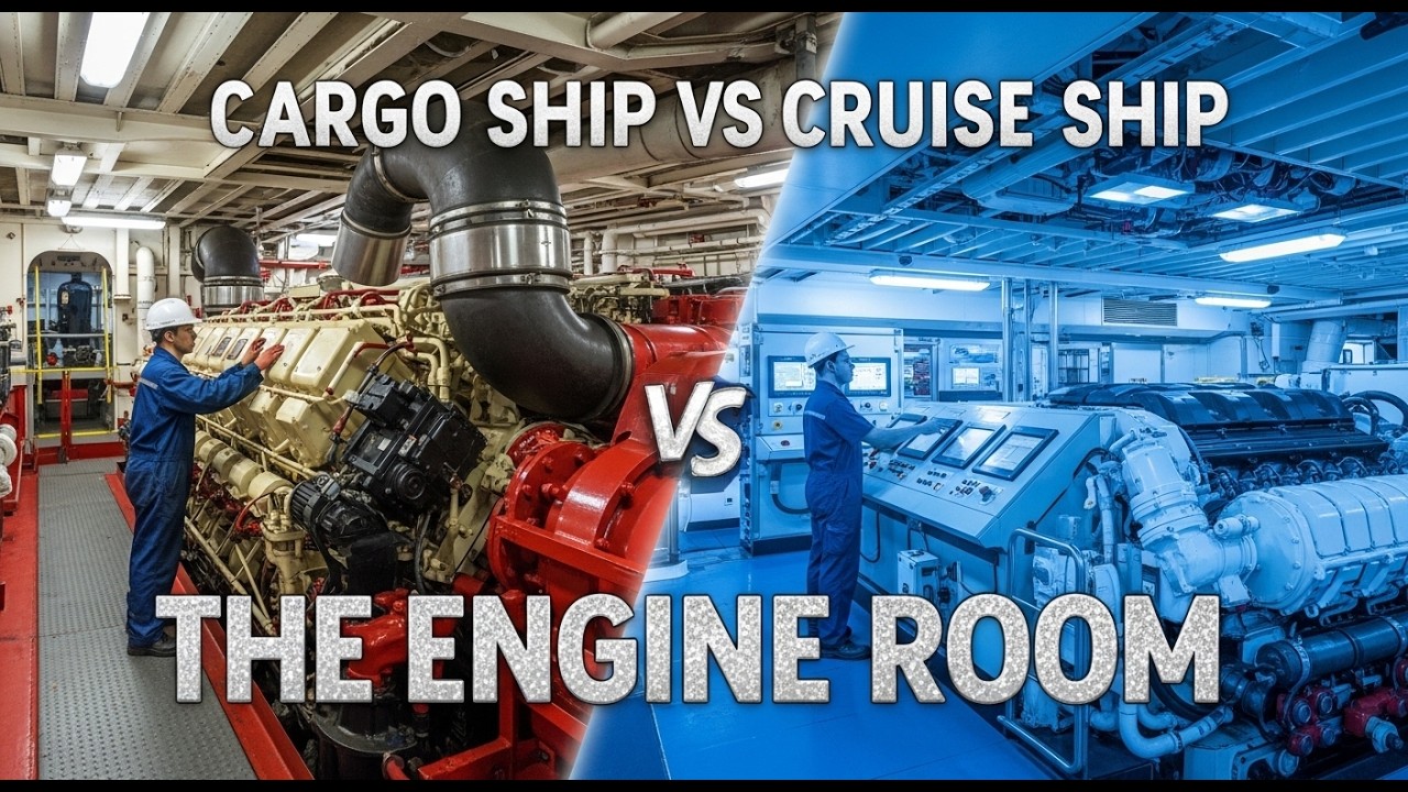 CARGO SHIP VS CRUISE SHIP — THE ENGINE ROOM