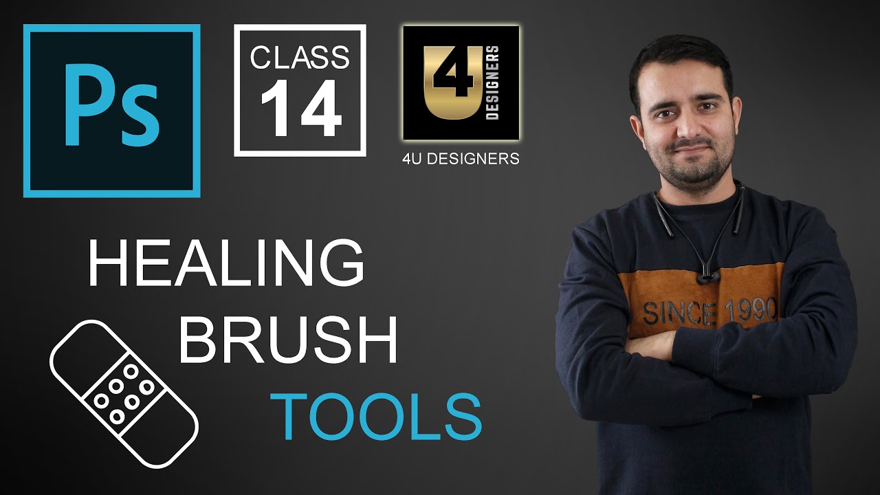Healing Brush Tool l Complete Tutorials l Adobe Photoshop for Beginners - Class 14