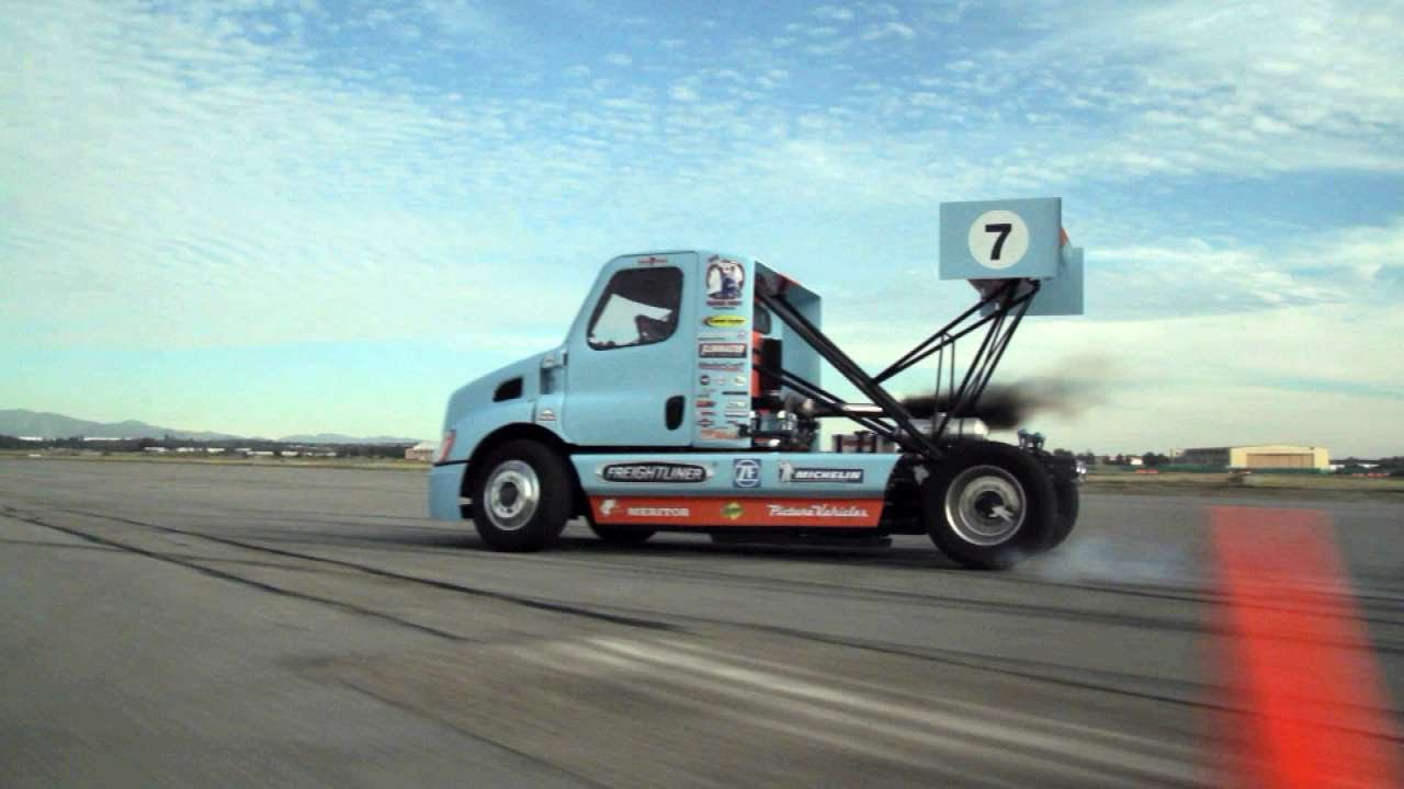 SIZE MATTERS - EPIC GYMKHANA Semi Truck  Drift Stunt Feature