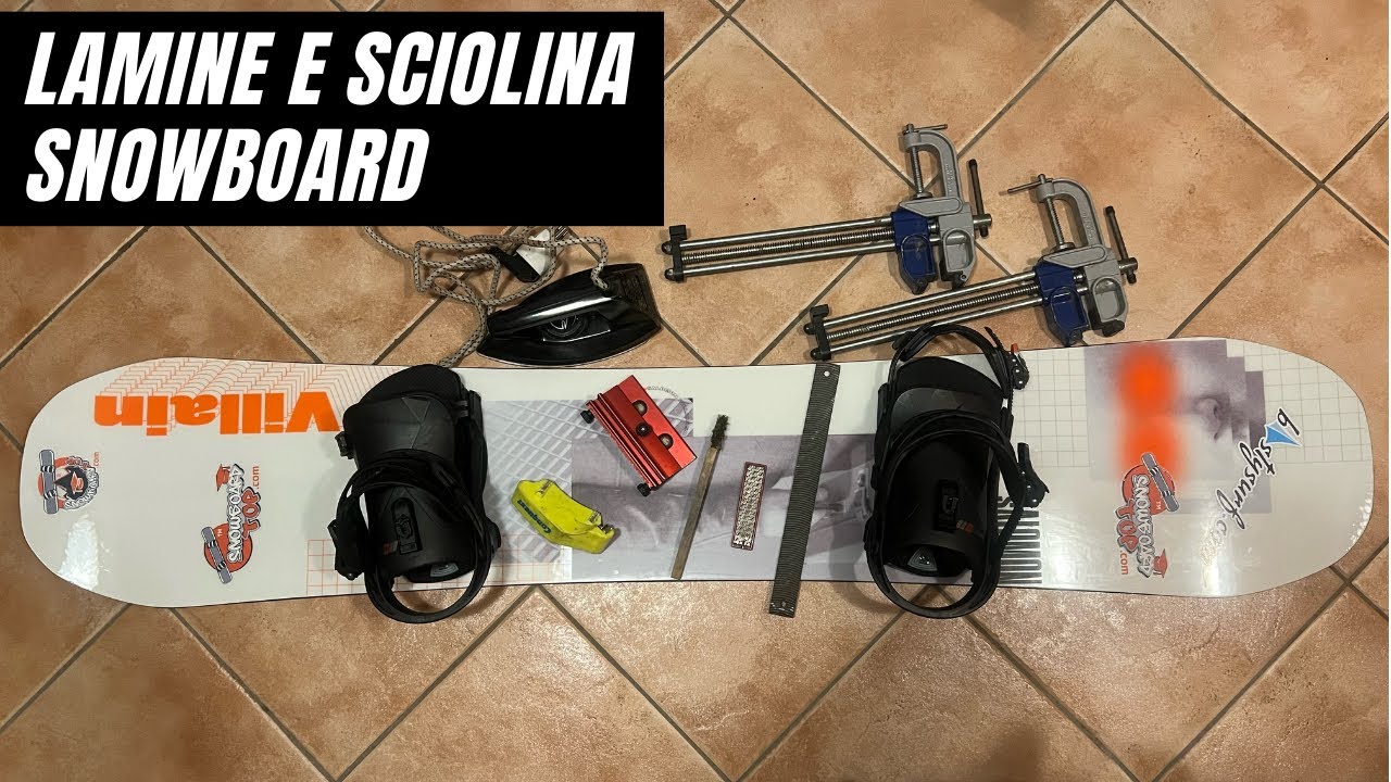 Snowboard e preparazione attrezzo: lamine e sciolina.