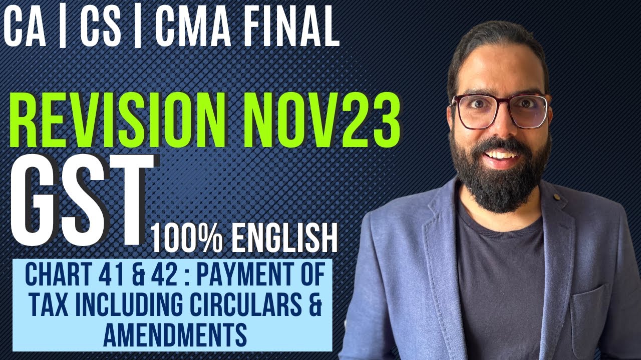 Chart 41 & 42 Payment Of Tax Including Circulars & Amendments  | IDT Revision Nov23| 100% English